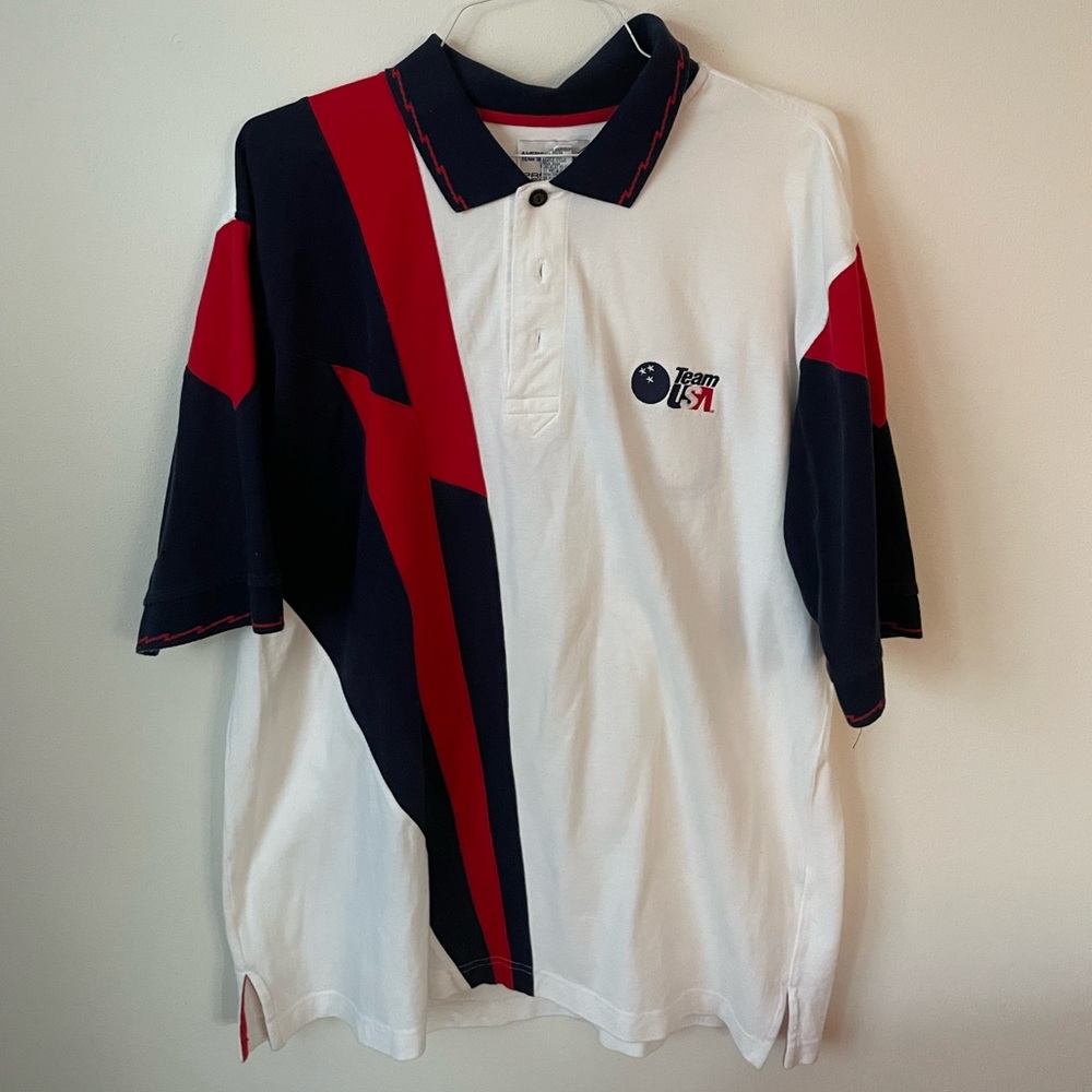 Retro XL USA Bowling Collard Shirt